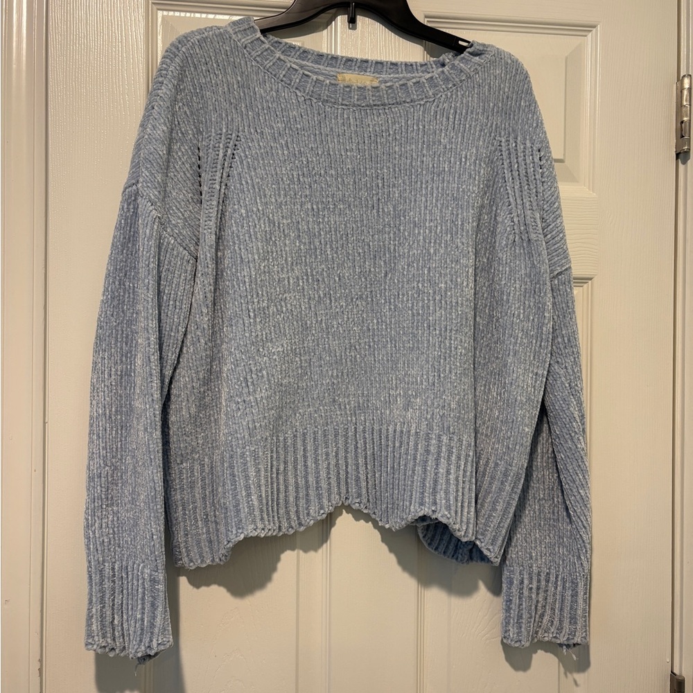 Altar'd State Light Blue Chenille Sweater